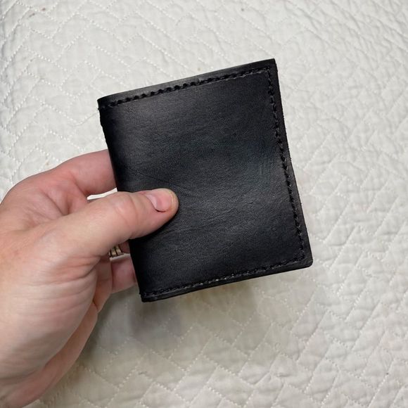 Handmade Custom Black Slim Folding Wallet w/ Pockets - OS - Picture 6 of 6